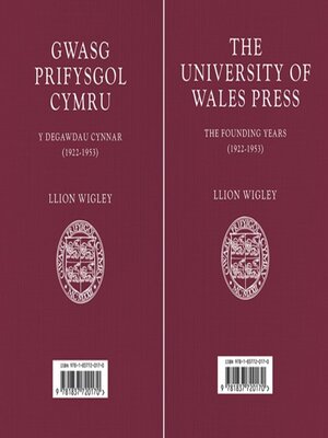cover image of The University of Wales Press
